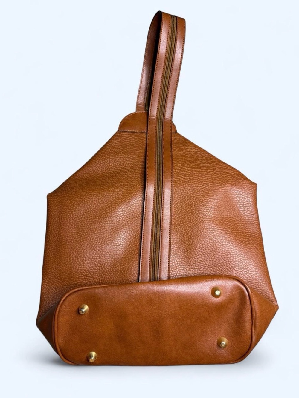 Vintage Pierre Balmain Brown Leather Sling Backpack - Picture 6 of 8